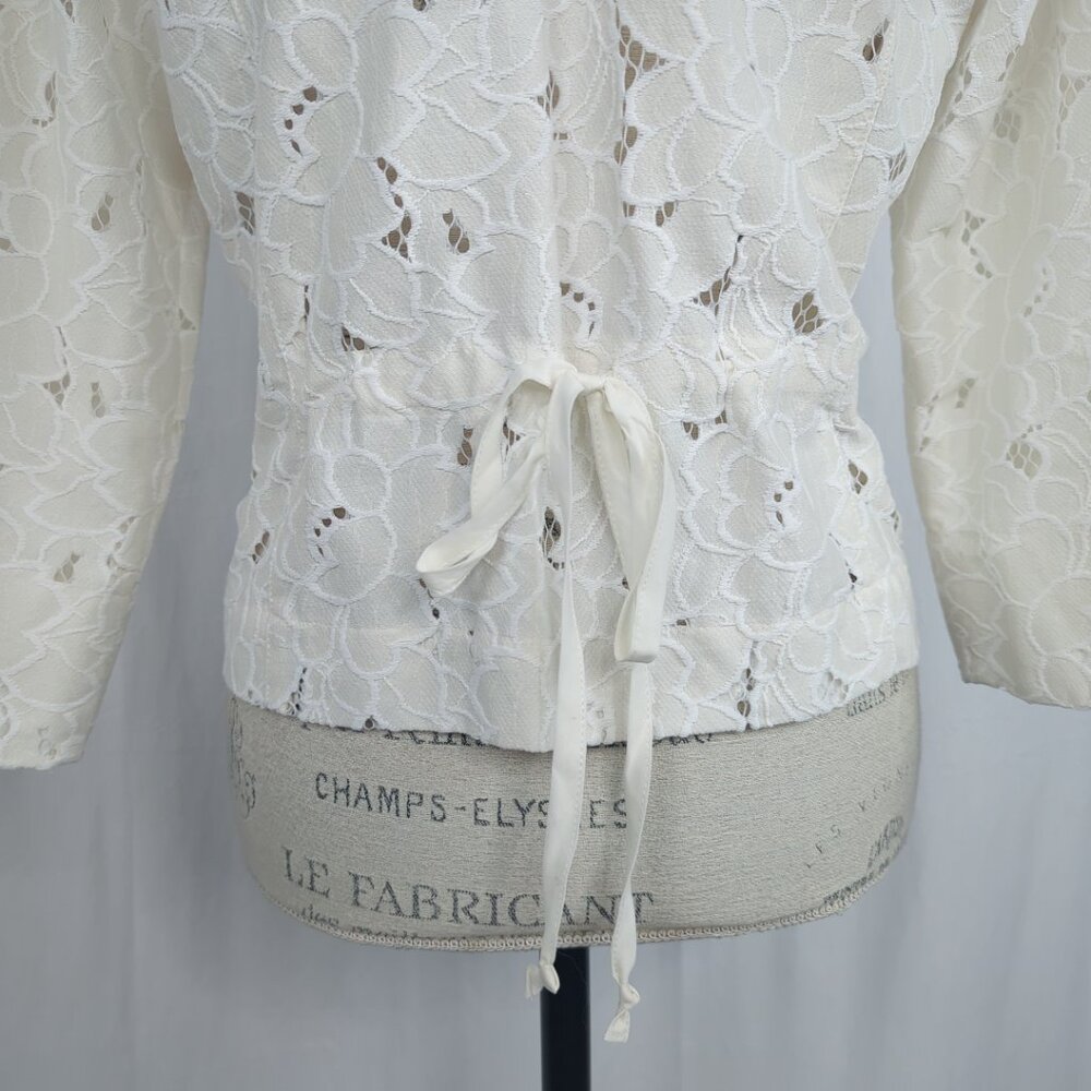 CAbi Cream Floral Lace Blazer - Picture 7 of 10